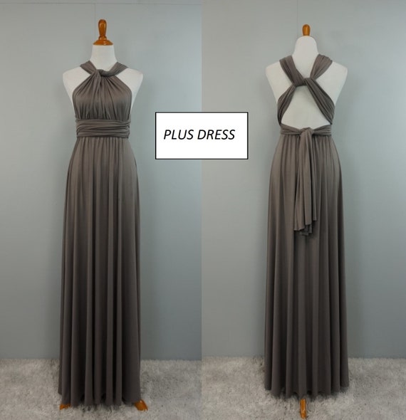 plus size gray formal dresses
