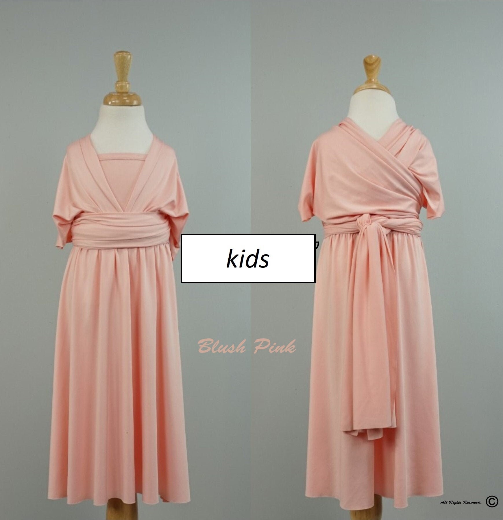 Blush pink kids dress junior bridesmaid dresses junior Etsy