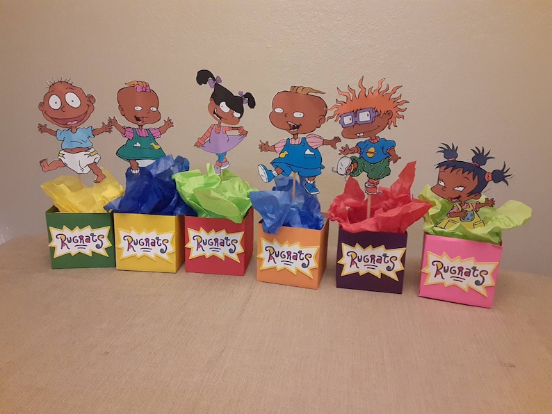 baby shower center pieces African American babies Rugrats