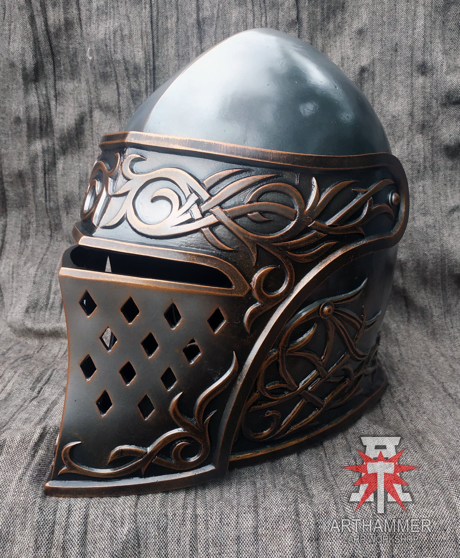 Fantasy Knight Helmet LARP and Cosplay Armour Warrior Head Etsy