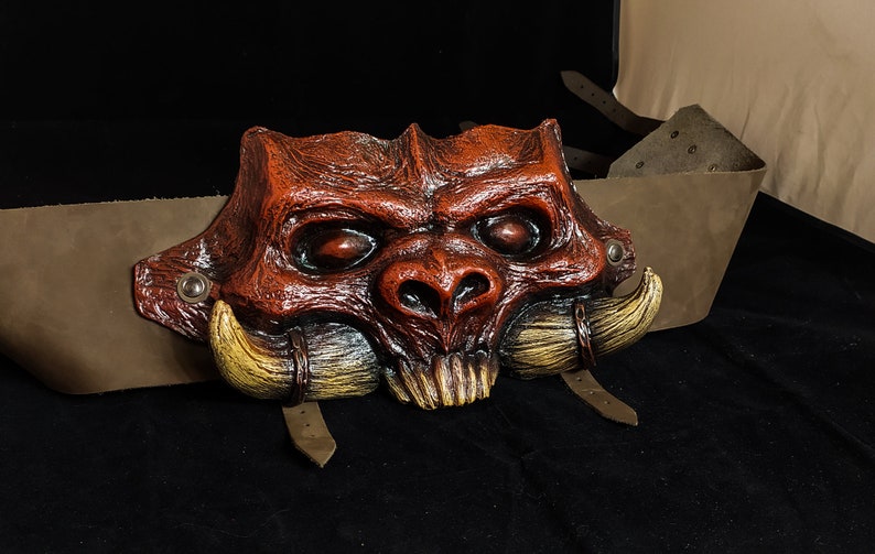 Khorne armor barbarian belt Chaos knight belt Fantasy armour LARP and Cosplay Chaos armor Prop armor