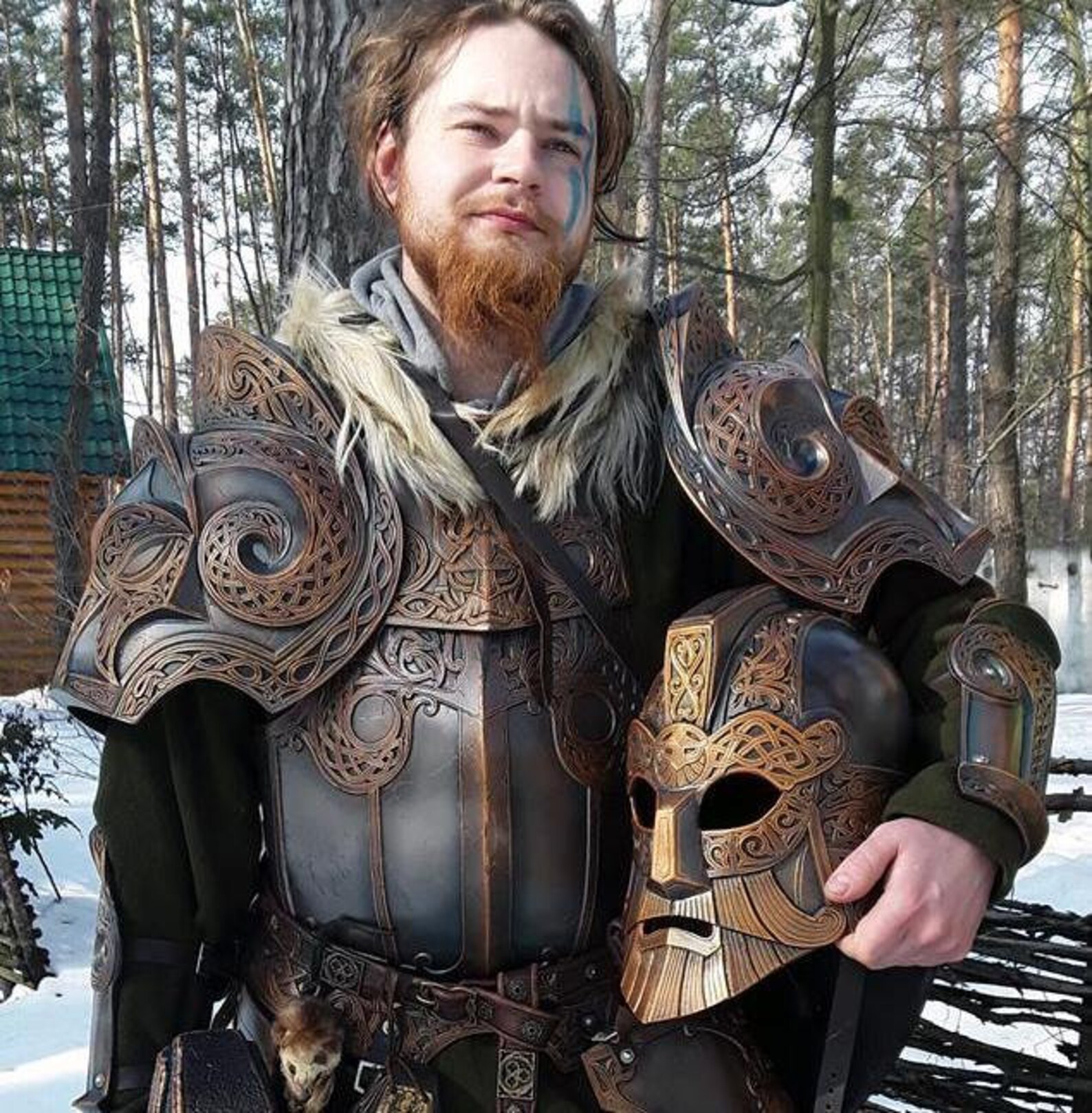 Dwarf cuirass Dwarven armor LARP and Cosplay Fantasy Etsy