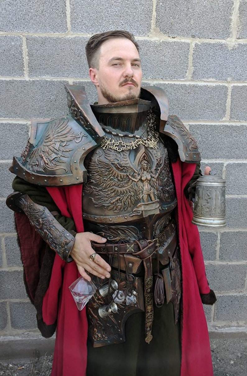 LARP prop helmet Full head armor Knight warrior cosplay costume Face helm Fantasy Armor Paladin helmet