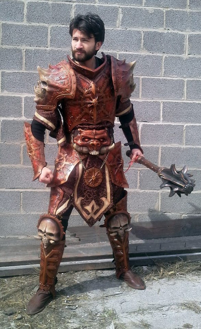 Khorne armor barbarian belt Chaos knight belt Fantasy armour LARP and Cosplay Chaos armor Prop armor