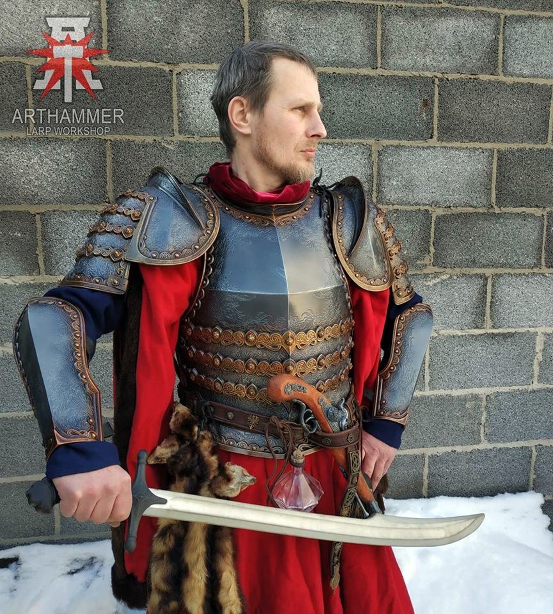 Hussar shoulder armor Guard knight pauldrons LARP and Etsy