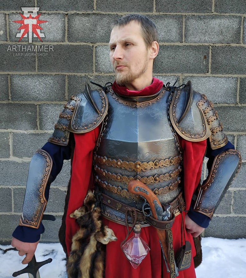 Hussar shoulder armor Guard knight pauldrons LARP and Etsy