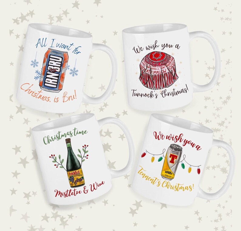 Buckfast julmugg / rolig Buckie-present / skotsk hemlig tomte / tepaus Buckfast-kopp / Buckie-julpresent / pappapresent bild 3