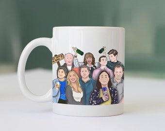 Two Doors Down Full Squad-mugg / rolig 2 Doors Down-present / Two Doors Down julklapp / skotsk TV-serie