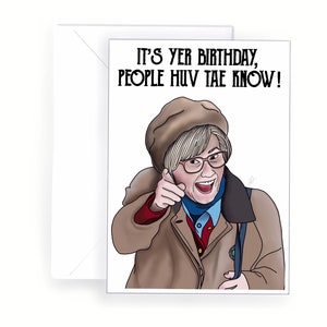 Tarjeta de cumpleaños de Isa / Tarjeta Still Game / Tarjeta Weegie / Tarjeta de cumpleaños divertida de Glasgow / Regalo Still Game / Charla sobre Weegie
