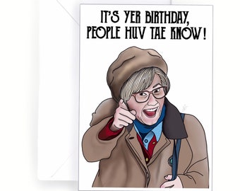 Isa Birthday Card / Still Game card / Weegie card / funny glaswegian birthday card / Still Game gift / weegie banter