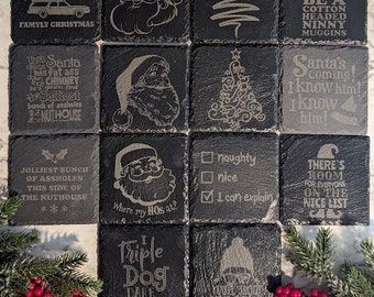 Slate Coasters 4x4 Holiday