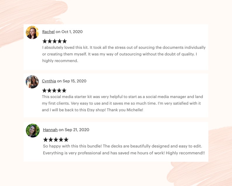 Freelance Social Media Manager Starter Kit modern Yellow Etsy