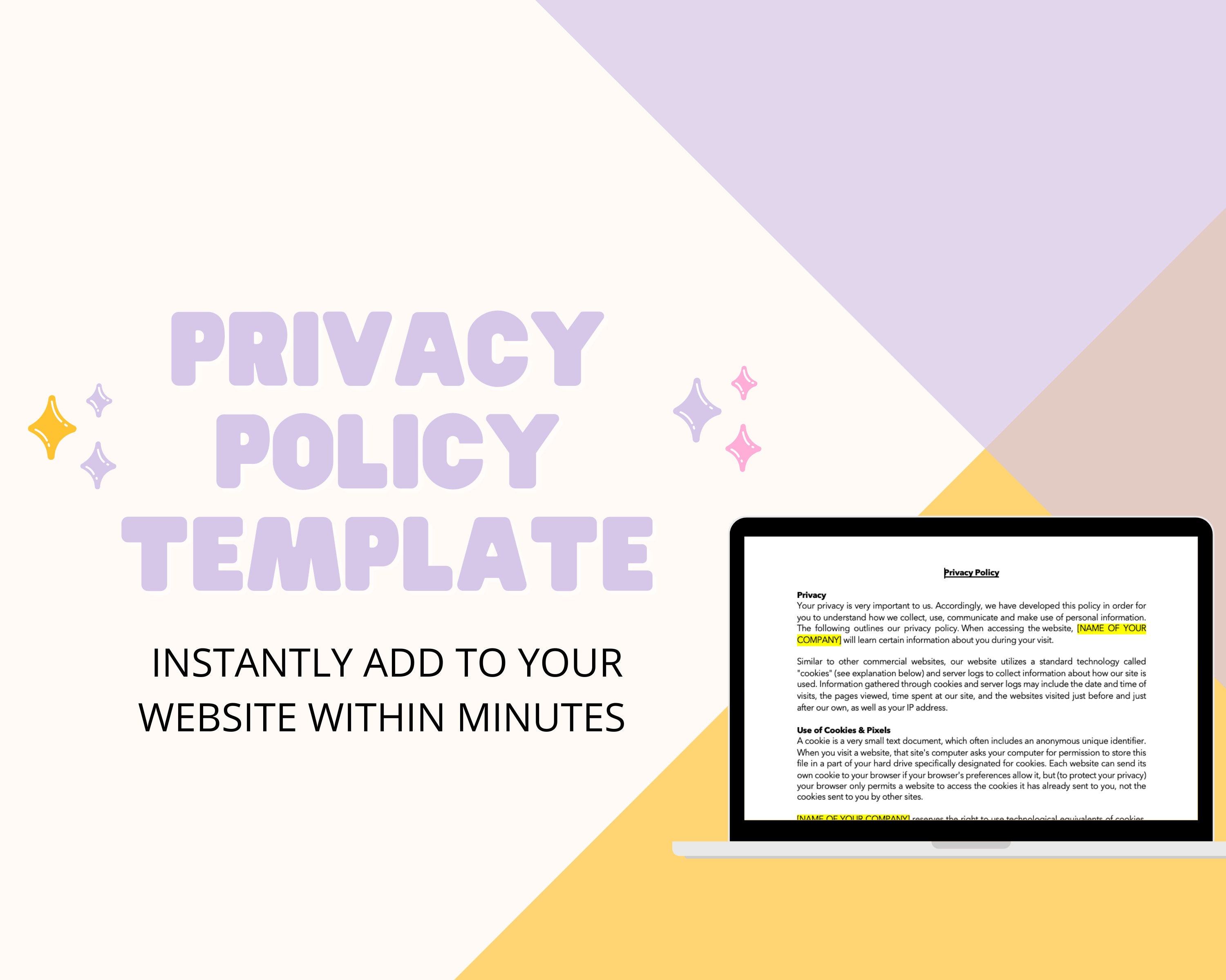 Website Privacy Policy Template Website Legal Template Etsy Norway