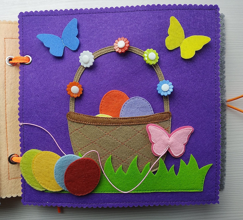 First easter kids quiet book gift felt dollhouse animals quiet book felt baby toddler kids sensory toys fabric soft dollhouse book busy bag