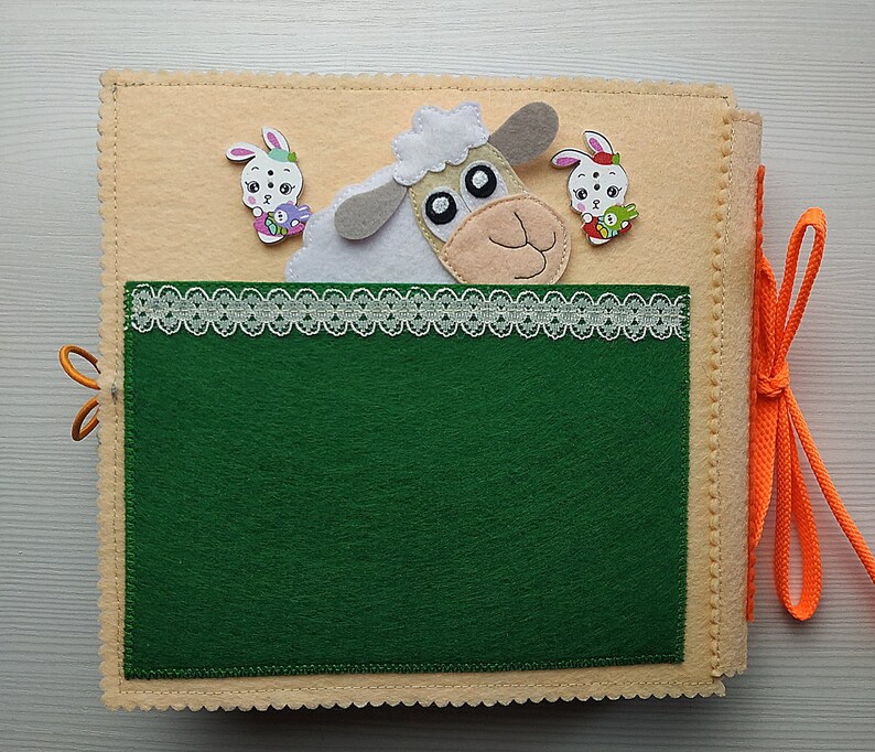 First easter kids quiet book gift felt dollhouse animals quiet book felt baby toddler kids sensory toys fabric soft dollhouse book busy bag