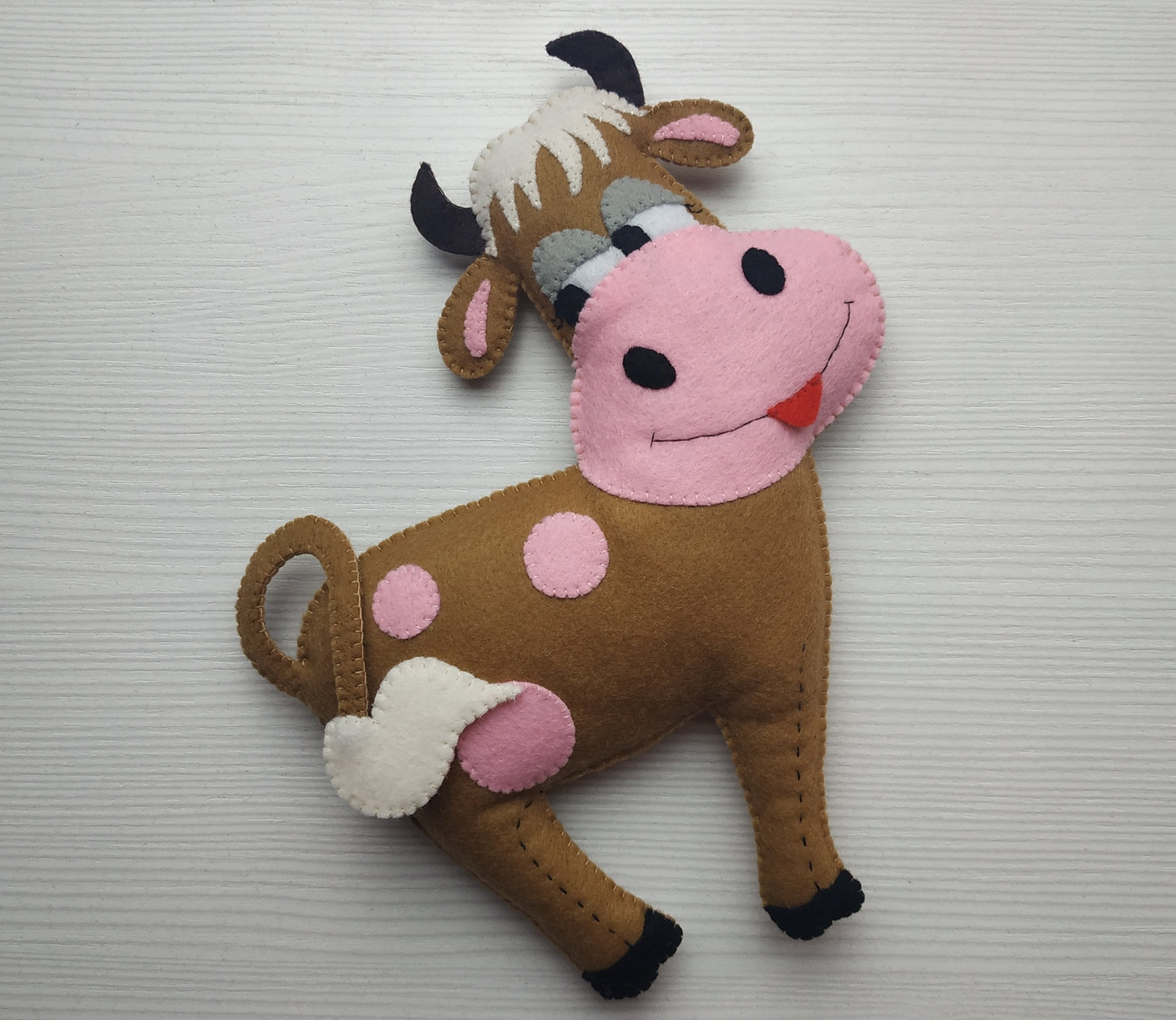 Сow Christmas toys felt Christmas cow tree ornament cow farmer Etsy