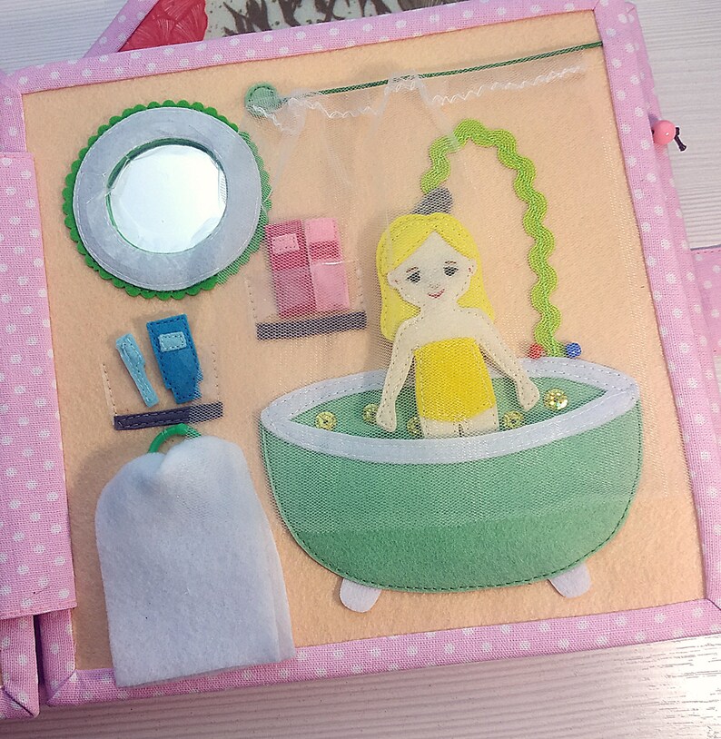 Felt Dollhouse Quiet Book For Girls Felt Kids Toys Toddler Etsy