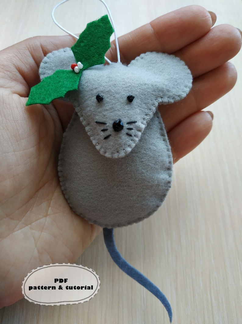 Felt mouse pattern Christmas home ornaments pattern Mouse | Etsy