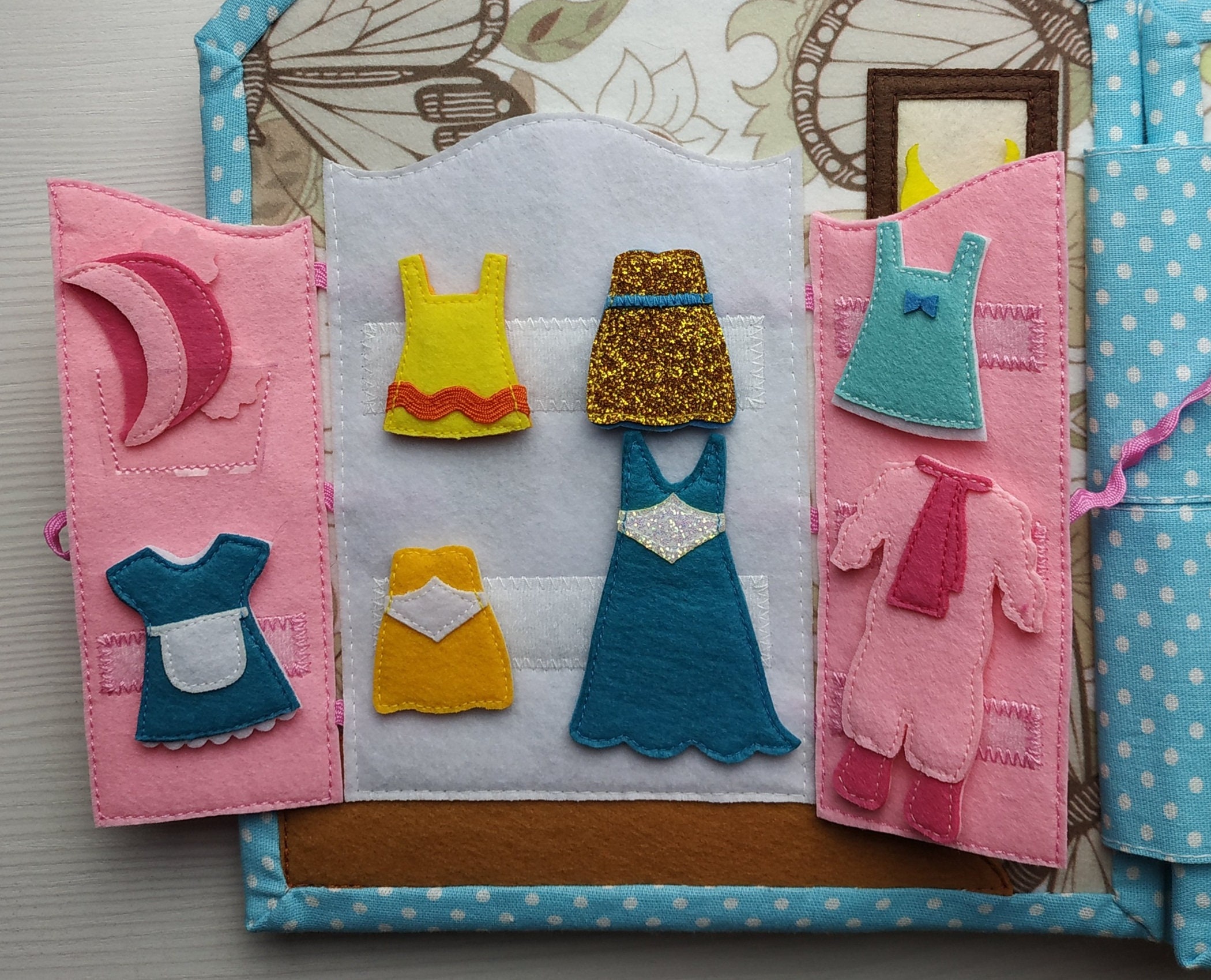 Felt Dollhouse Quiet Book For Girls Felt Baby Toys Toddler Etsy