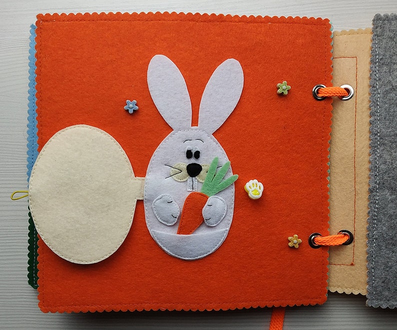 First easter kids quiet book gift felt dollhouse animals quiet book felt baby toddler kids sensory toys fabric soft dollhouse book busy bag