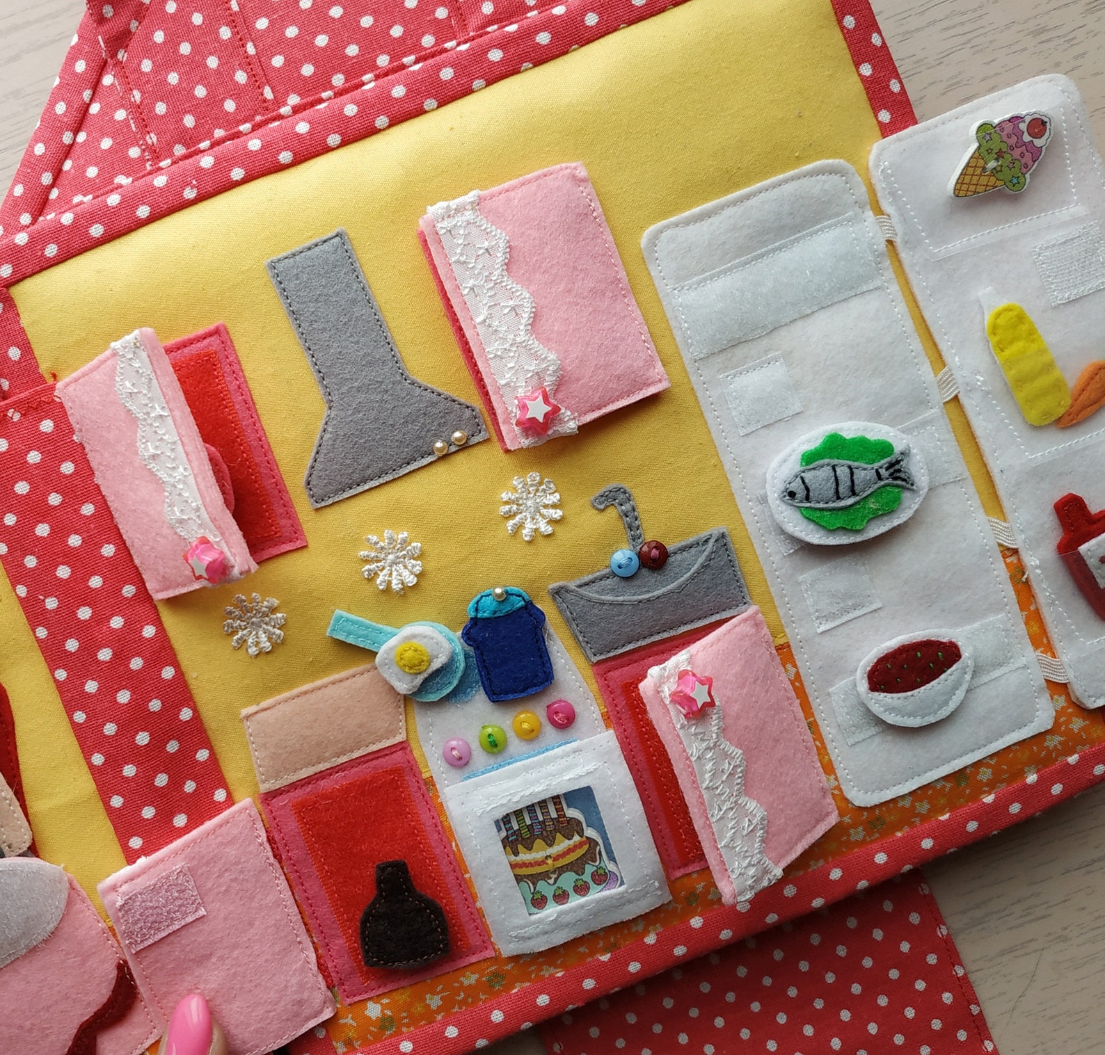 Felt Dollhouse Quiet Book For Girls Felt Baby Toys Toddler Etsy