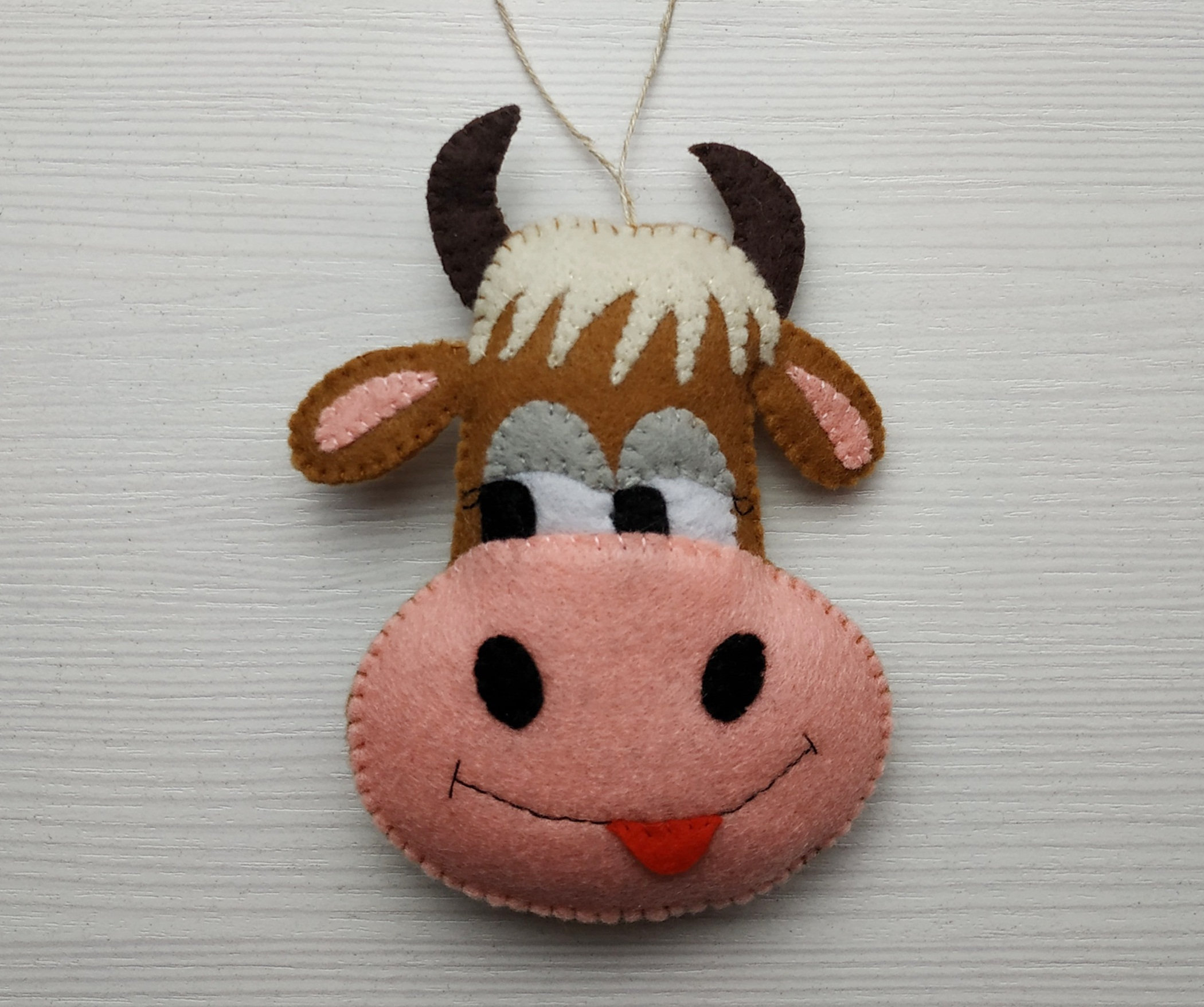 Felt cow pattern stuffed cow toy Christmas pattern PDF plush Etsy