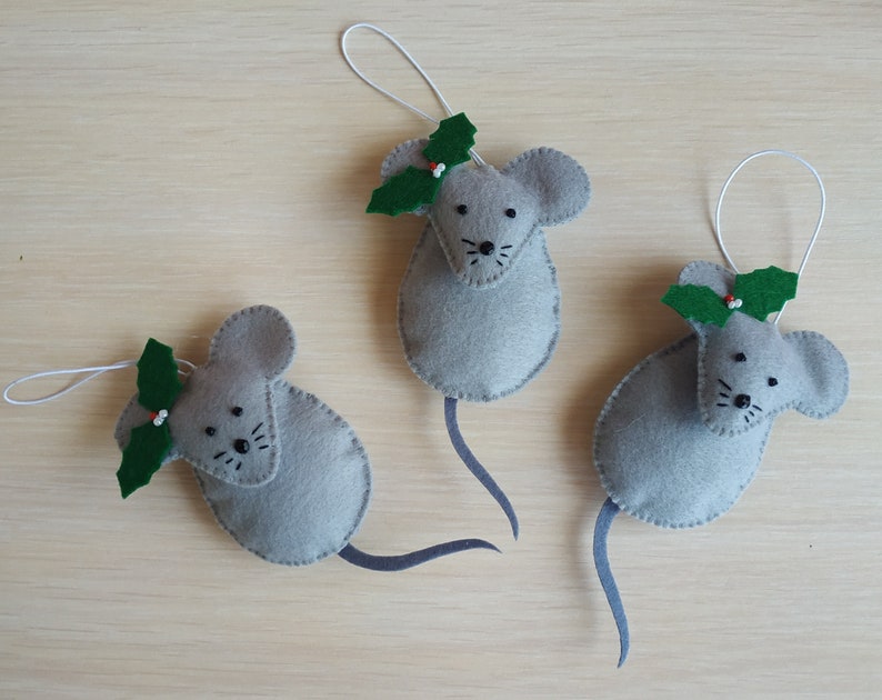 Felt mouse pattern Christmas home ornaments pattern Mouse Etsy