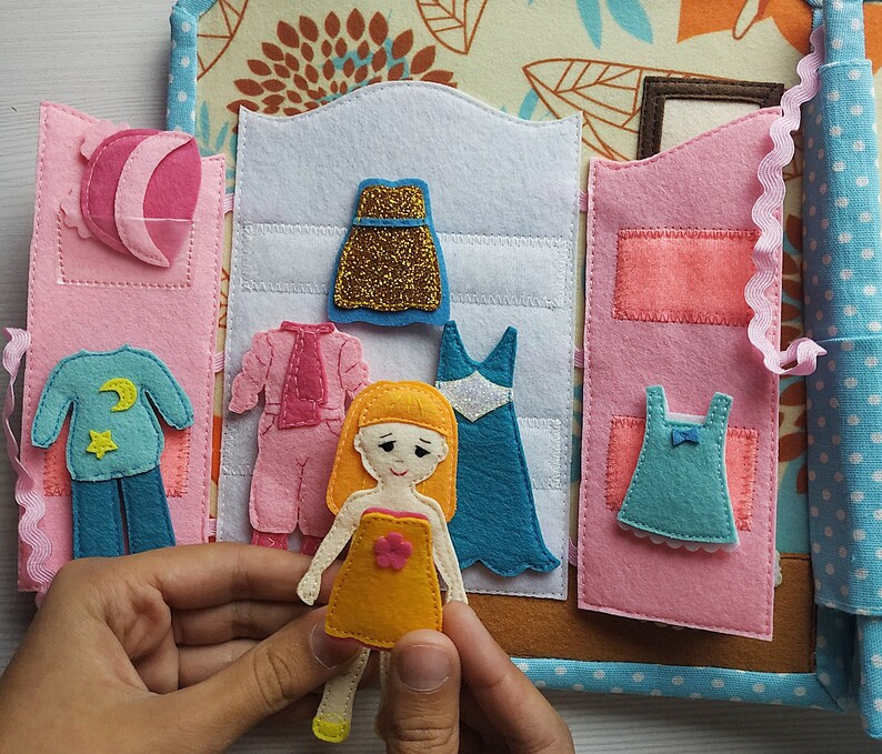 Felt Dollhouse Quiet Book For Girls Felt Kids Toys Toddler Etsy