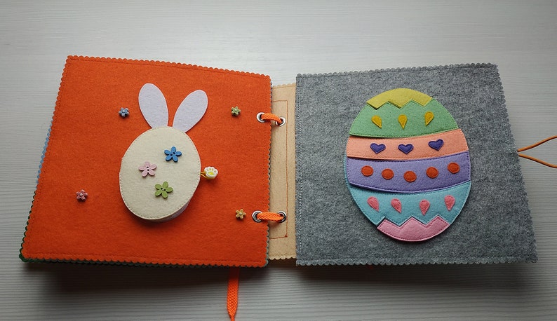 First easter kids quiet book gift felt dollhouse animals quiet book felt baby toddler kids sensory toys fabric soft dollhouse book busy bag