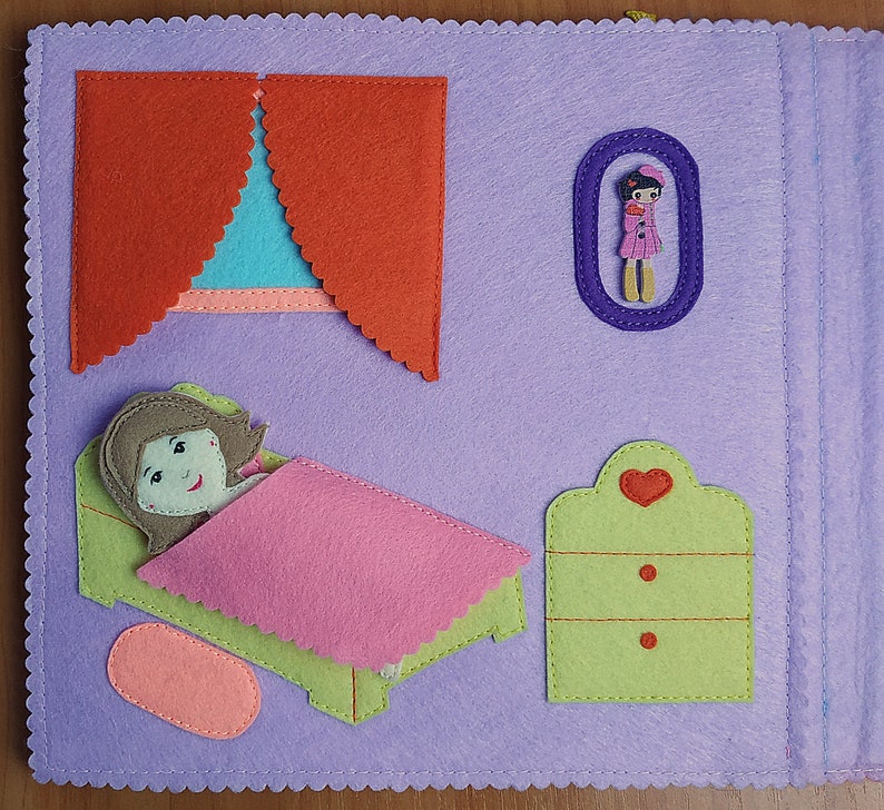 Felt quiet book Felt Baby Toys Dollhouse Quiet Book Girls Etsy