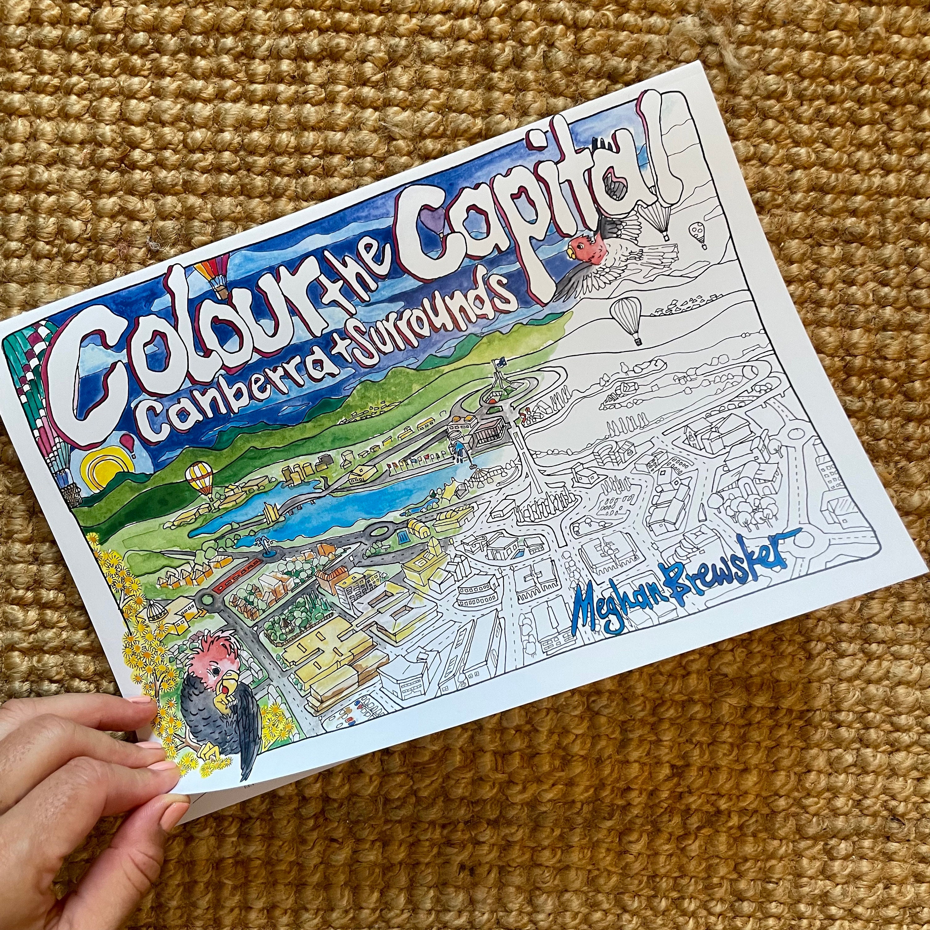 Colour the Capital, Canberra Colouring Book (pick Up) - Etsy Australia