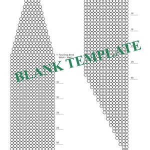 14 Bead Base Row Template / Nine Different Blank Templates for Beaded ...