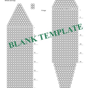 14 Bead Base Row Template / Nine Different Blank Templates for Beaded ...