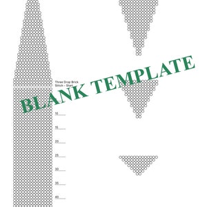 14 Bead Base Row Template / Nine Different Blank Templates for Beaded ...