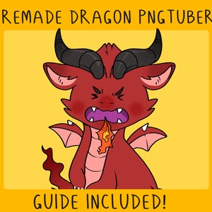 PNGtuber Model: Dragon|| 5 Expressions | Livestreaming, Veadotube, Twitch, OBS, ETC!