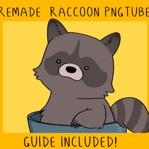 Modelo PNGtuber: Trash Panda // 5 Expresiones / Livestreaming, Veadotube, Twitch, OBS, ETC!