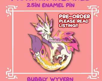PREORDER | MonHun Inspired | Bubbly Wyvern 2.5in Enamel Pin
