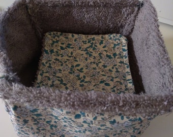 Cleansing cottons with liberty basket