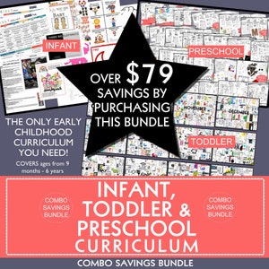 INFANT, TODDLER & PRESCHOOL curriculum combo: Covers ages 9 months - 6 years, the only Early Childhood Curriculum set you need!