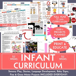 BALANCED INFANT CURRICULUM: Full year, 52 weeks, with over 1300 activities!