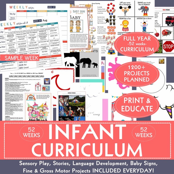 BALANCED INFANT CURRICULUM: Full year, 52 weeks, with over 1300 activities!