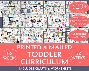 Printed Toddler Curriculum: 52 Weeks of Crafts & Worksheets