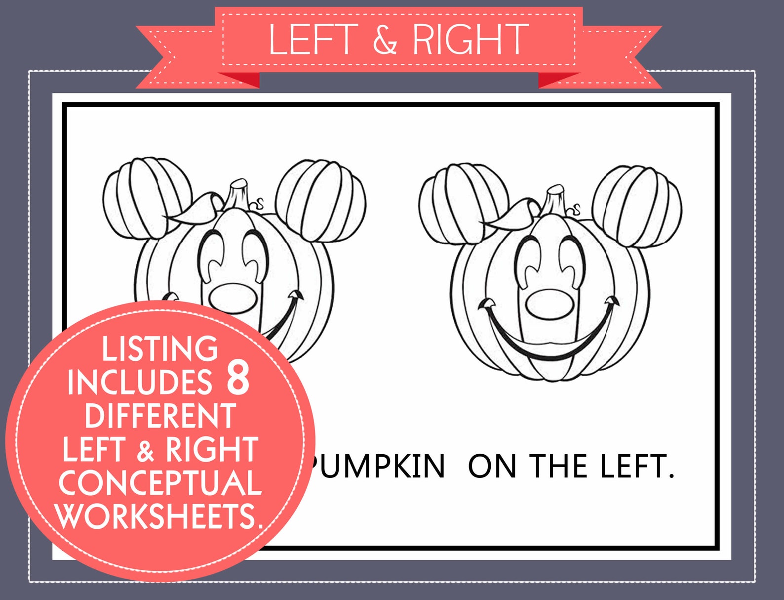 LEFT & RIGHT Concepts WORKSHEET preschool/ Daycare /child - Etsy