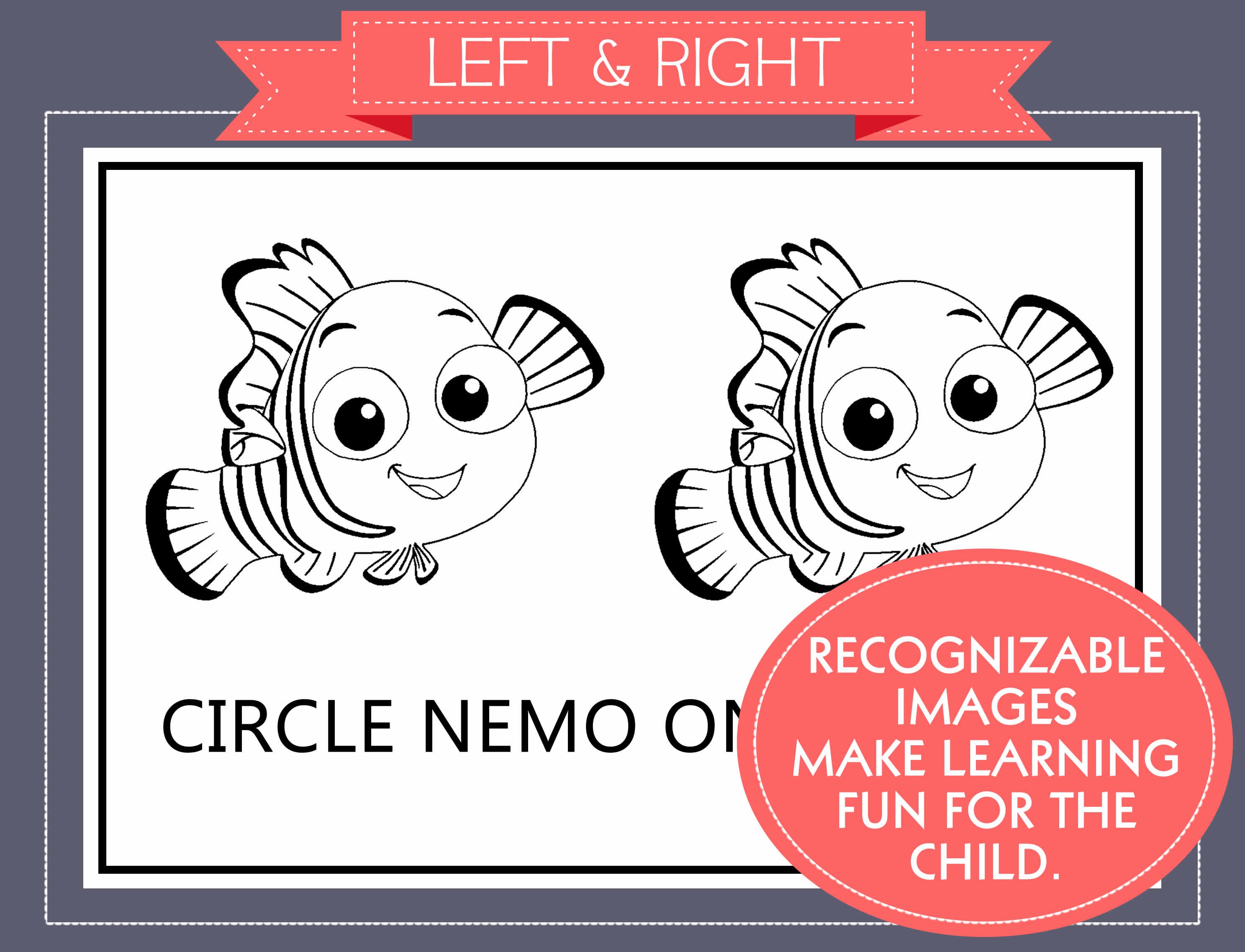 LEFT & RIGHT Concepts WORKSHEET preschool/ Daycare /child - Etsy