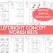 LEFT & RIGHT Concepts WORKSHEET preschool/ Daycare /child | Etsy