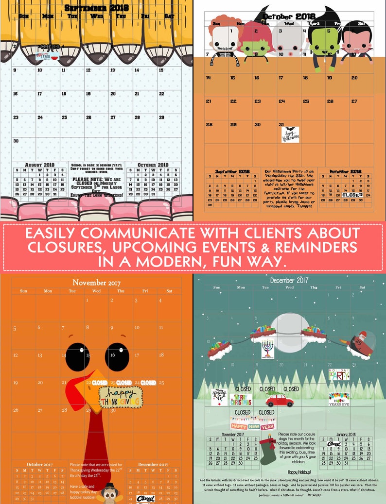 12 Editable MONTHLY THEMED CALENDARS / Yearly Planner / Etsy
