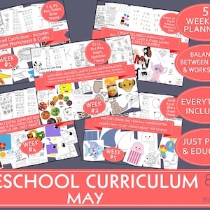 BALANCED PRESCHOOL CURRICULUM May activities: a month of conceptual worksheets, crafts, letters, numbers, colors, shapes,and themes