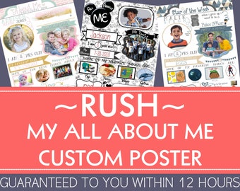 RUSH JOB für dein individuelles All Over Me Poster