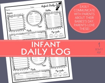 Säuglings-Tagebuch: Tageszeitung Baby Tracker (PDF Download)