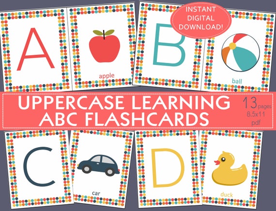 Double-sided, Lowercase Alphabet Flashcards